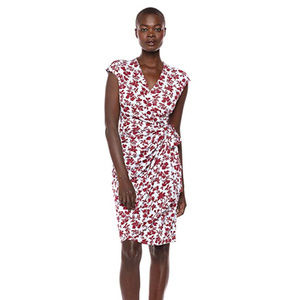 Lark & Ro Women's Classic Cap Sleeve Wrap Dress